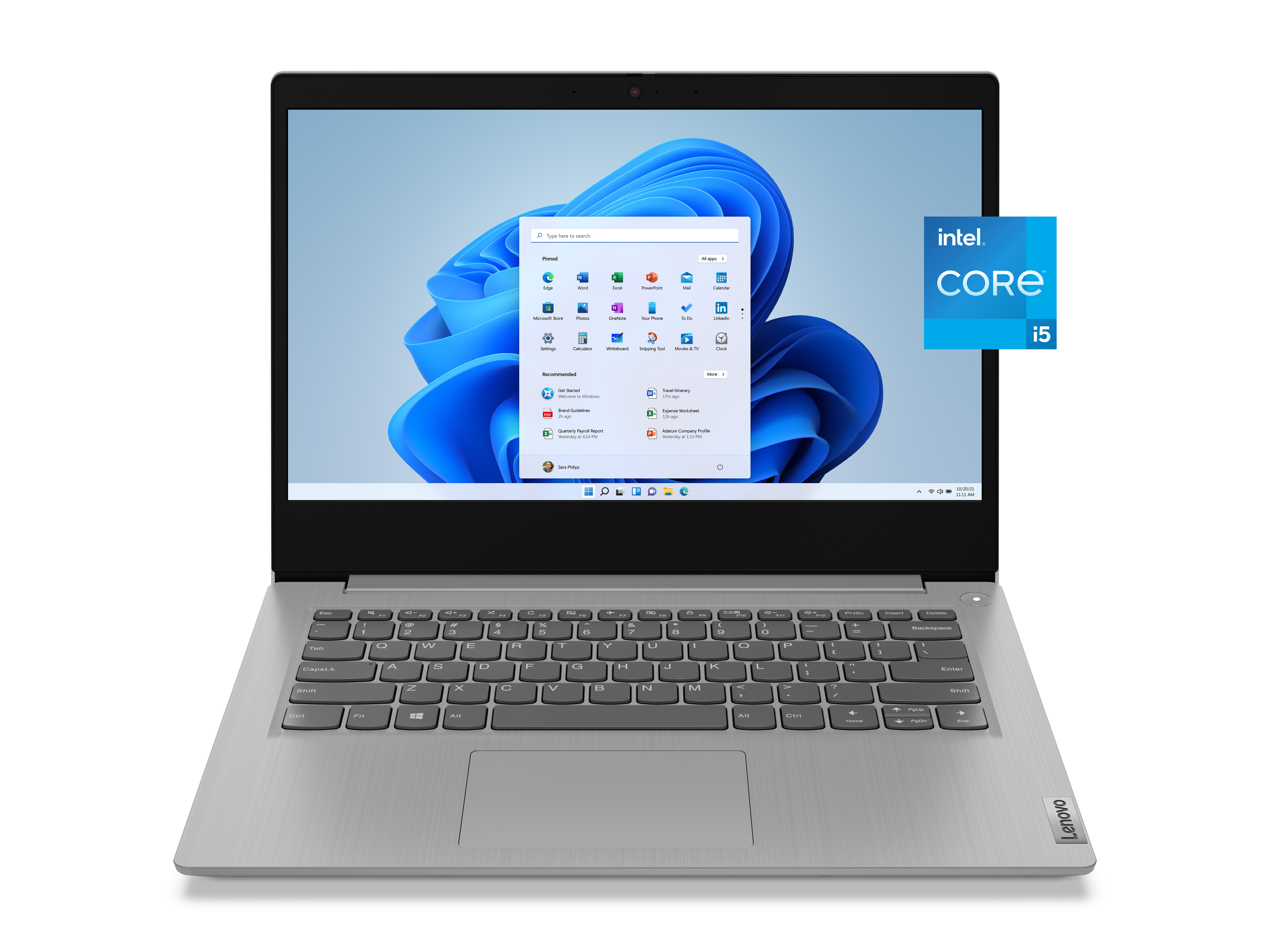 Lenovo IdeaPad 3i 14"FHD Laptop, Intel Core i5-1135G7, 8GB, 256GB SSD, Windows 11, Platinum Grey, 81X700FVUS