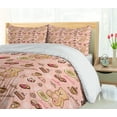 thumbnail image 4 of Ambesonne Dessert Duvet Cover Sets, Cupcakes Cookies Donuts, 2-King, Sand Brown Coral, 4 of 6