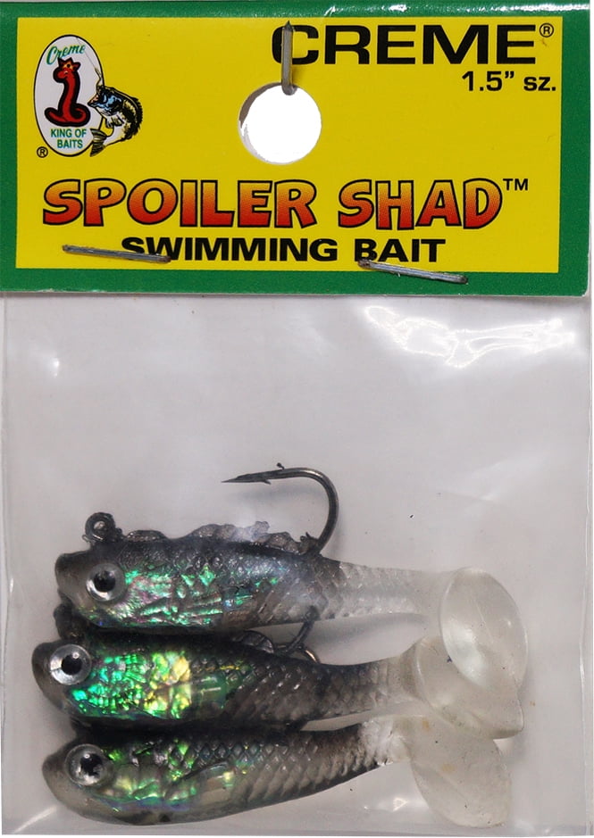 Creme 2" Spoiler Shad Blue Back Swimming Bait Fishing Spinner Lure #SSB204S
