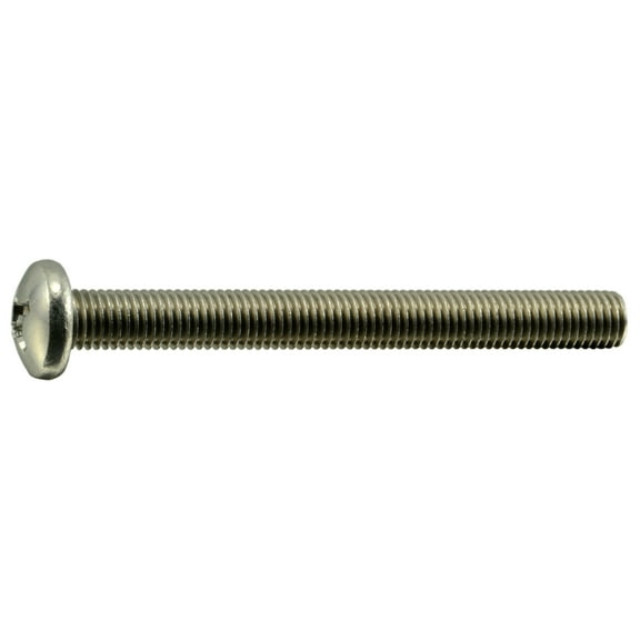 1/4"-28 x 2-1/2" 18-8 Stainless Phillips Pan Head Machine Screws (8 pcs.)