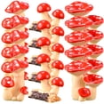 thumbnail image 4 of 15 figuras en miniatura de hongos diminutos, decoración de hongos, estatua de hongo, adorno, 4 of 5