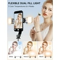 thumbnail image 2 of Trípode selfie Stick de 45 pulgadas con 2 luces, trípode extensible 5 en 1 para teléfono selfie Stick, palos selfie portátiles con control remoto inalámbrico compatible con iPhone 15/14/13 Pro Max, Sa, 2 of 5
