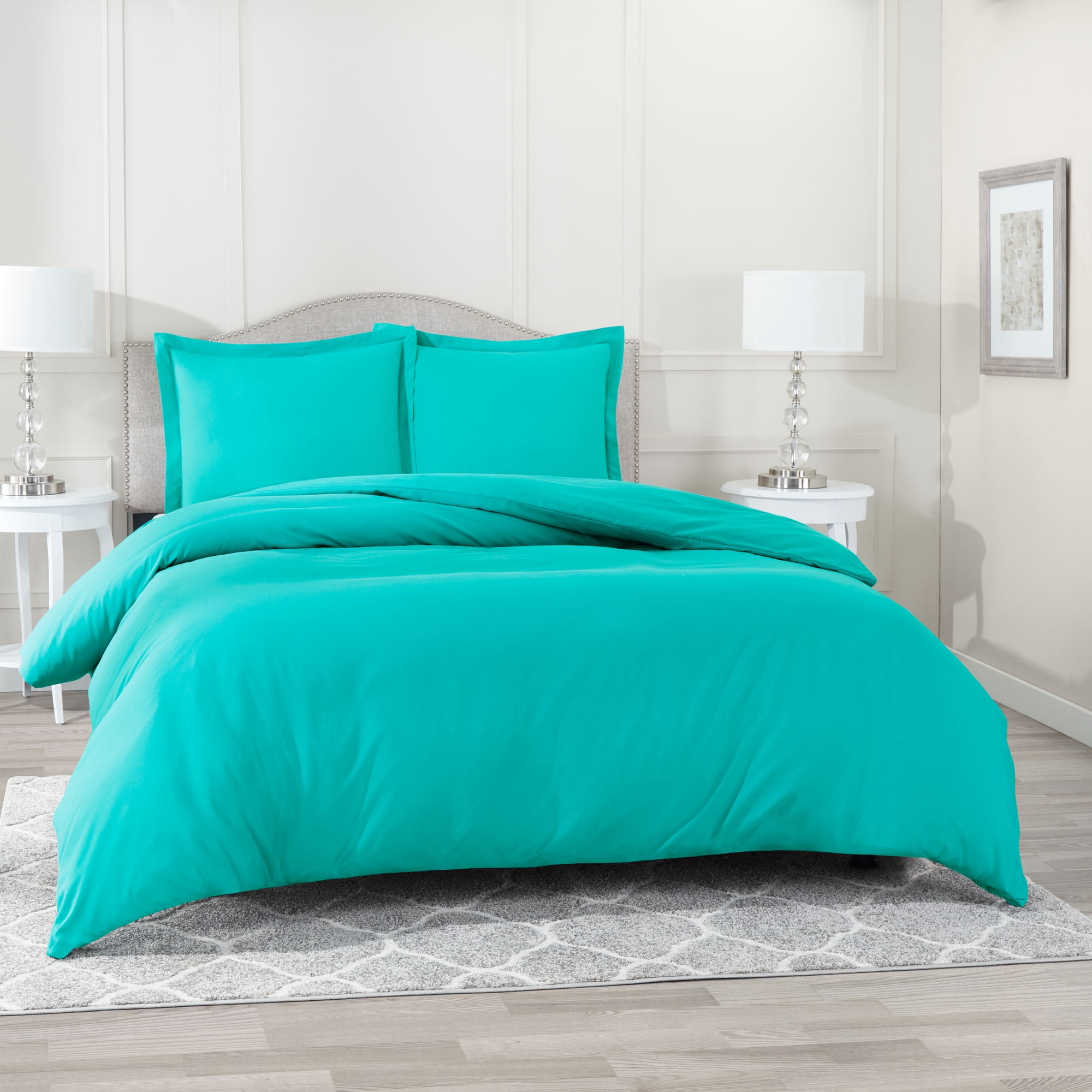 Hearth & Harbor 3-Piece Teal Duvet Cover Set, California King