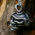 thumbnail image 5 of ZMY Home Gothic Stainless Steel Snake and Skull Pendant Necklace with Long Chain for Men, 5 of 6