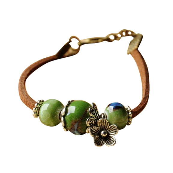 Jewelry VerPetridure Women Multicolor Beads Shape Metal Stitching Bracelet