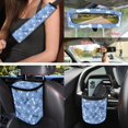 thumbnail image 4 of HUISEFOR Blue Dog Paw Prints Car Seat Cover Full Set Breathable 15 Pieces Set with Car Steering Wheel Cover, Seat Belt Cover, Air Vent Storage Bag, Fit for Most Sedans SUVs, 4 of 7