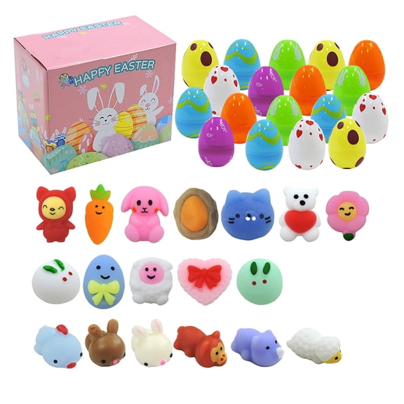 18 Pcs Large Printed Easter Eggs, Jumbo Eggs Fillable for Easter Themed Basket Stuffers Fillers Filling Treats Party Favor Classroom Prize Supplies