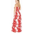 thumbnail image 3 of HAPPY BAY Women's Summer Boho A-Line Maxi Beach Dress Smocked Top Evening Long Strapless Tube Dresses for Women One Size Red, All Over Floral, 3 of 4