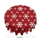 thumbnail image 3 of Oioii Round Christmas Tablecloth 60 Inches -Snowman Christmas Decorations for Home - Water Resistant Table Cloth-Holiday Xmas Decor for Table Party, 3 of 6