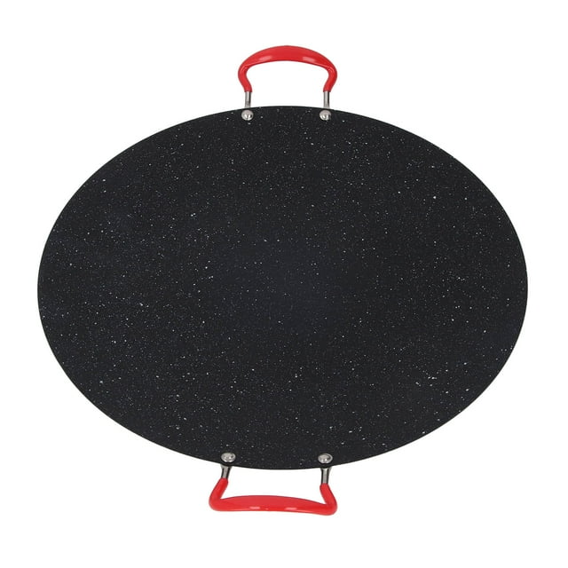 BBQ Grill Non Stick Grill Circular, BBQ Grill Pan for Stove Top, Camping Stove and IH Stove, Non Stick Coating Frying Pan for Electric Cooktop, Indoor or Outdoor Grilling