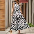 thumbnail image 2 of Womens Easter Dresses 2024 Casual Sleeveless Cute Floral Long Frock Wedding Guest T-Shirt Dress Casual Frock Daily Workwear, 2 of 3