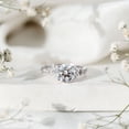 thumbnail image 4 of Certified Lab Diamond Circle Engagement Ring - 2 Carat - EF-VS Quality - Ready To Gift, 925 Sterling Silver, US 4.00, 4 of 9