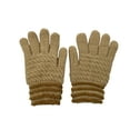 thumbnail image 3 of 4 Pack Women's Thermal Fleece Lined Winter Insulated Knit Thick Gloves (Style 4), 3 of 7