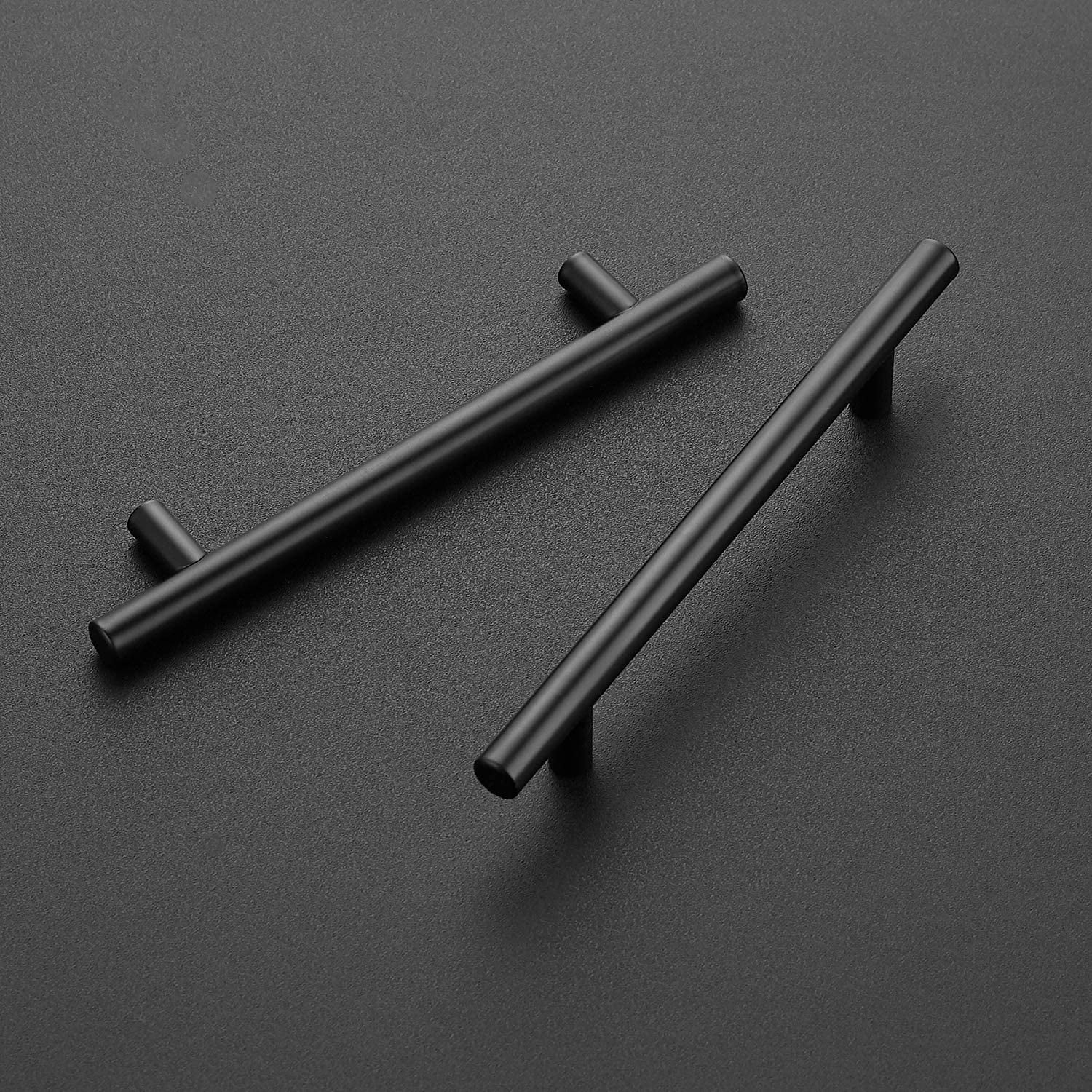 Ravinte 30 Pack 7-3/8 Inch Black Cabinet Pulls Kitchen Drawer Handles 5 inch Hole Center Matte Black Cabinet Hardware Stainless Steel
