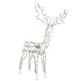 thumbnail image 5 of Northlight Lighted Standing and Animated Outdoor Christmas Reindeer - 48" - White - Clear Lights, 5 of 5