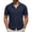 Navy, variant on Mens Shirts Classic Solid Color Shirt Cuban Collar Summer Beach Vacation Shirt with Pocket Casual Short Sleeve Button down Guayabera Shirts for Men Resort Wear