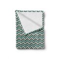 thumbnail image 2 of Turquoise Soft Flannel Fleece Blanket, Wavy Lines with Abstract Chevron Pattern Herringbone Stripes Retro Zigzag Image, Cozy Plush for Indoor and Outdoor Use, 50" x 70", Multicolor, by Ambesonne, 2 of 6