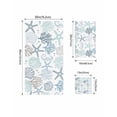 thumbnail image 4 of Aqua Teal Coastal Towel Set of 3, Soft Microfiber Bath Towels, Hand Towel, Washcloths, Summer Beach Starfish Coral Nautical Quick-Dry Absorbent Towels for Bathroom Kitchen Hotel Beach Gym Spa, 4 of 7