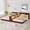 Espresso, variant on Mirightone Double Twin Floor Bed with Storage Shelves, LED Lights, and Built-in Charging Station, Wood Double Platform Bed, Montessori Floor bed for 2, No Box Spring Required (Gray)