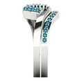 thumbnail image 3 of 0.45 ct Brilliant Round Cut Turquoise 14k White Gold Solitaire with Accents Engagement Bridal Wedding Ring Band Set size 9.5, 3 of 7