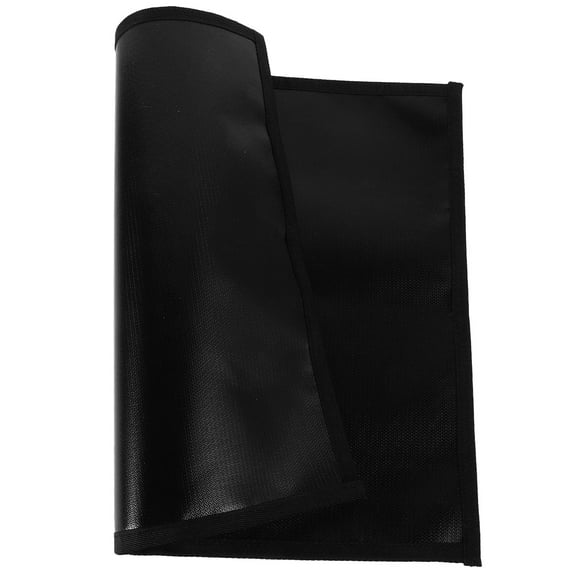 OUNONA Fire Pit Mat Outdoor Mat Black Silicone Fire 1 Piece