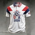 thumbnail image 2 of 2026 New USA Soccer Jersey for Men, United States Jersey Soccer, Jersey USA Fans Crew Neck Short Sleeve Football Retro Streetwear Outdoor T Shirt for Adult(White, 2XL), 2 of 4