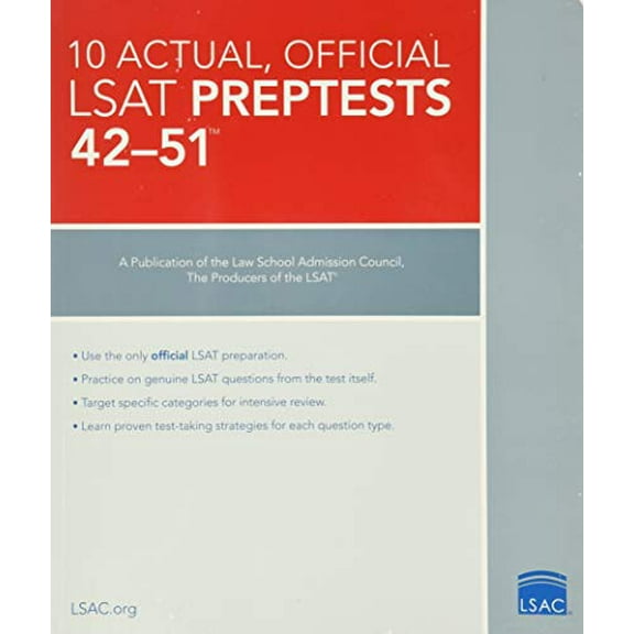 Pre-Owned 10 Actual, Official LSAT Preptests 42-51: (Preptests 42-51) (Paperback) 0986086290 9780986086298