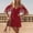 Red, variant on Purcolt Women's Mini Dresses Vintage Boho Fringe Off Shoulder V Neck Short Sleeve Dresses Comfort Slim Fit Tunic A-Linen Dress Streetwear