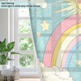 thumbnail image 4 of Yayeee Window Curtains Light Filtering 63"x52" Grommet Panel Pair Home Living Room Decor, Retro Beige Rainbow, 4 of 7