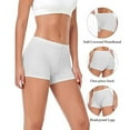 thumbnail image 3 of Women's Boyshorts Panties Cotton Boxer Briefs for Ladies Underwear Shorts with Cotton Crotch 4 Pack-white-style:Style 2;, 3 of 5