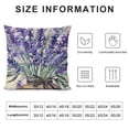 thumbnail image 6 of Acheng Lavender Flower Decorative Throw Pillow Covers, Spring Time Vibes Purple Floral Mason Jar Outdoor Pillowcase, Hope Spring Eternal Bloom Gather Stripes Cushion Case Home Decor,2 Pcs White, 6 of 6