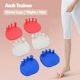 thumbnail image 6 of 1 Pair Unisex Buttocks Muscle Arch Foot Yoga Fitness Arch Foot Trainer Leg Muscle Exerciser Strength Training Leg Toes Sole Correction WHITE, 6 of 8