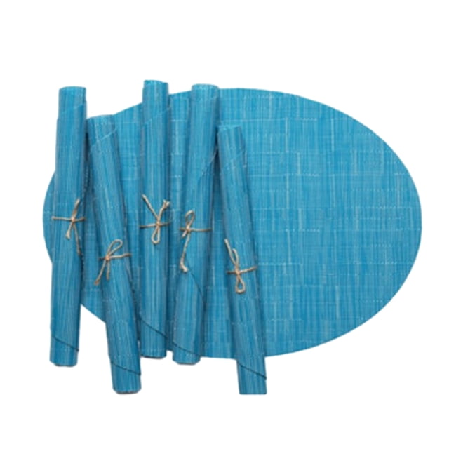 Destyer 6pack/lot Fitting And Versatile Washable Place Mats And Coasters Place Mats For Kitchen Dining Table blue 45*32CMcm 1Set