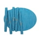 thumbnail image 1 of Billuyoard 6 uds. De manteles individuales ovalados cómodos y duraderos de poliéster para decoración de , manteles individuales y posavasos Mostrada azul 45*32CMcm, 1 of 6