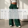 thumbnail image 2 of Luvrsol Pants for Women Wide Leg Sweatpants High Waist Loose Casual Solid Trousers with Side Pockets, Green S-2XL, 2 of 6