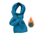 thumbnail image 2 of Duoif Winter Scarf for Women Warm Solid Color Scarf for Women Autumn and Winter Solid Color Patch Versatile and Fashionable Knitted Scarf for Men Sky Blue, 2 of 3