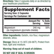 HealthA2Z Magnesium Glycinate, Magnesium Capsules for Anxiety Support, 240 mg, 180 Count