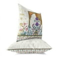 thumbnail image 2 of Mughal Paradise Indoor/Outdoor Pillow with Removable Cover in White 18x18, 2 of 6