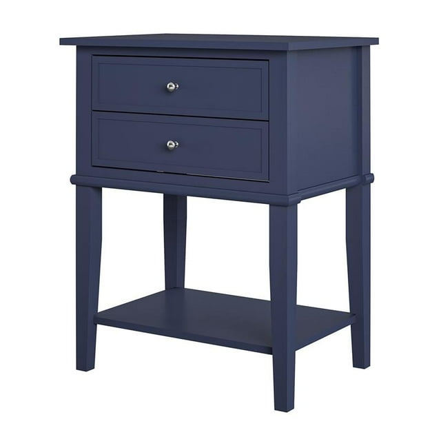 Ameriwood Home Franklin Accent Table with 2 Drawers in Navy