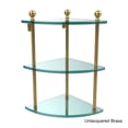 thumbnail image 3 of 3 Tier Corner Glass Shelf - Venetian Bronze, 3 of 5