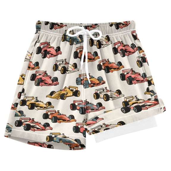joogoo Racing Cars Boys Swim Trunks Beach Swimsuit Shorts Boxer 8Y