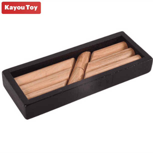 Rompecabezas de madera para niños, caja de 8 palos empaquetados en una caja, rompecabezas de rebabas, Caja Mágica, juego de juguete intelectual Fivean unisex