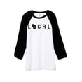 thumbnail image 1 of Thread Tank Local Wisconsin State Unisex 3/4 Sleeves Baseball Raglan White Black Medium, 1 of 4