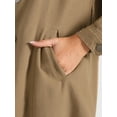 thumbnail image 5 of DARING DIVA Trench Jean Notched Lapel Long Sleeve Denim Jacket XL Khaki, 5 of 6