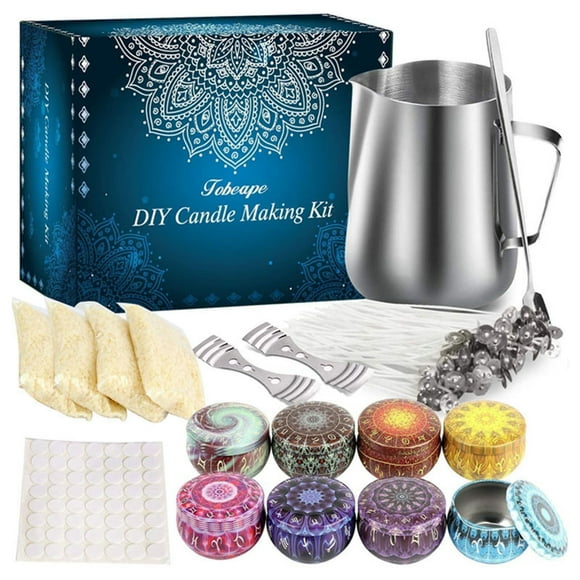 Candle DIY Kit, Yeacher Scented DIY Candles Craft Tools Soy Wax Wicks Mixing Spoon Complete Set Suitable for Beginner Candle Making Tool
