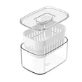 thumbnail image 3 of Caja Mainstays Organizador Mini con Cesta Escurridora Clear Fresh Blanco, 3 of 4