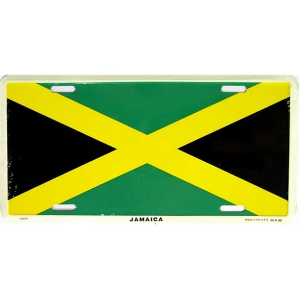 LP 485 Jamaica Flag License Plate 2375