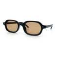 thumbnail image 5 of Hipster Narrow Oval Hustler Pop Color Lens Mid Temple Sunglasses Black - Brown, 5 of 8