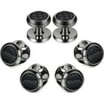 thumbnail image 5 of 8pcs Mens Carbon Fiber Cufflinks and Shirt Studs Set Tuxedo Shirts Business Wedding Silver Black Gold Tone, 5 of 8