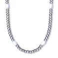 thumbnail image 1 of FlashingBlinkyLights Silver Light Up LED Mardi Gras Bead Necklace, 1 of 4